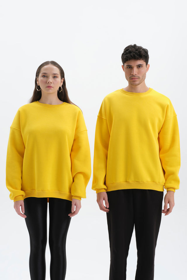 Pure Sarı Oversize Sweatshirt Kadın