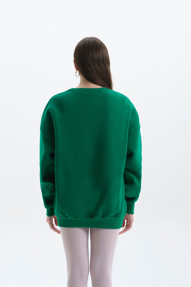 Pure Yeşil Oversize Sweatshirt Kadın
